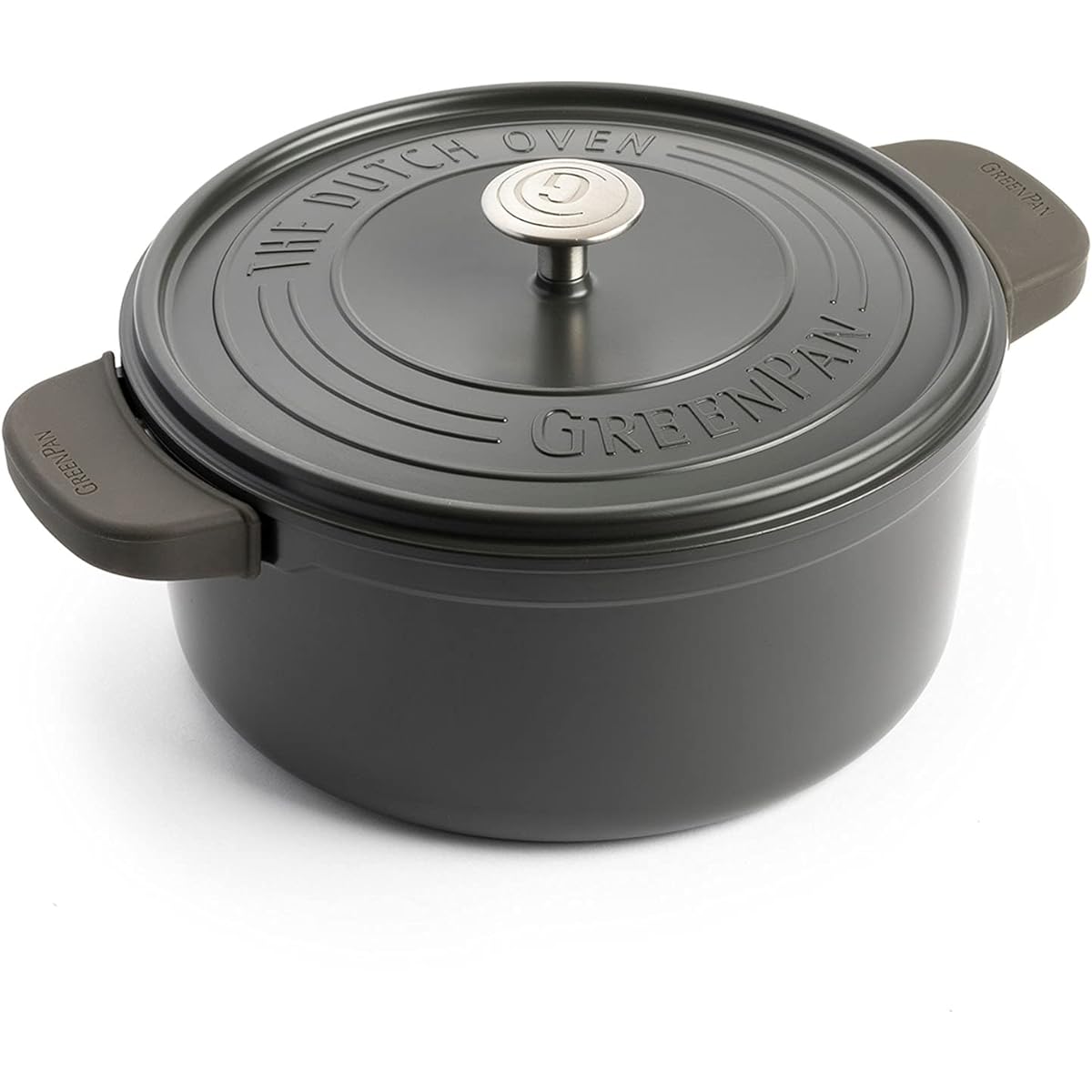 Green Pan, GREENPAN Featherweight, Ceramic Coating of Sand-derived Mineral Ingredients that does not contain any harmful substances, Double-Handed Pot, 8.7 inches (22 cm), IH Gas, Dishwasher Safe,