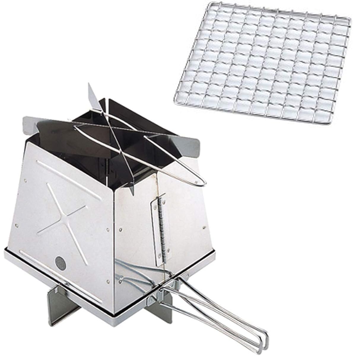 Uniflame Bonfire Stand Nature Stove & Nature Stove Grill SUS135 2 Piece Set (UNIFLAME) 683033 683217