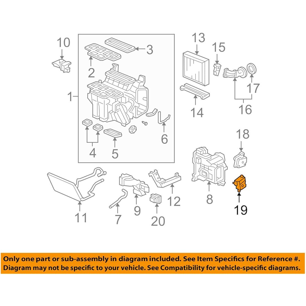 Genuine Honda 79160-SHJ-A41 Temperature Driver Motor Assembly