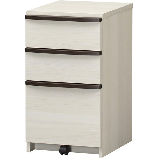 Shirai Sangyo Desk Under Chest Drawer Under-Desk Storage Wooden Small Office SOHO Individual Back Makeup Ivory White White Width 40.6 Height 69 Depth 42.9cm SEP-7040HIV Separtech