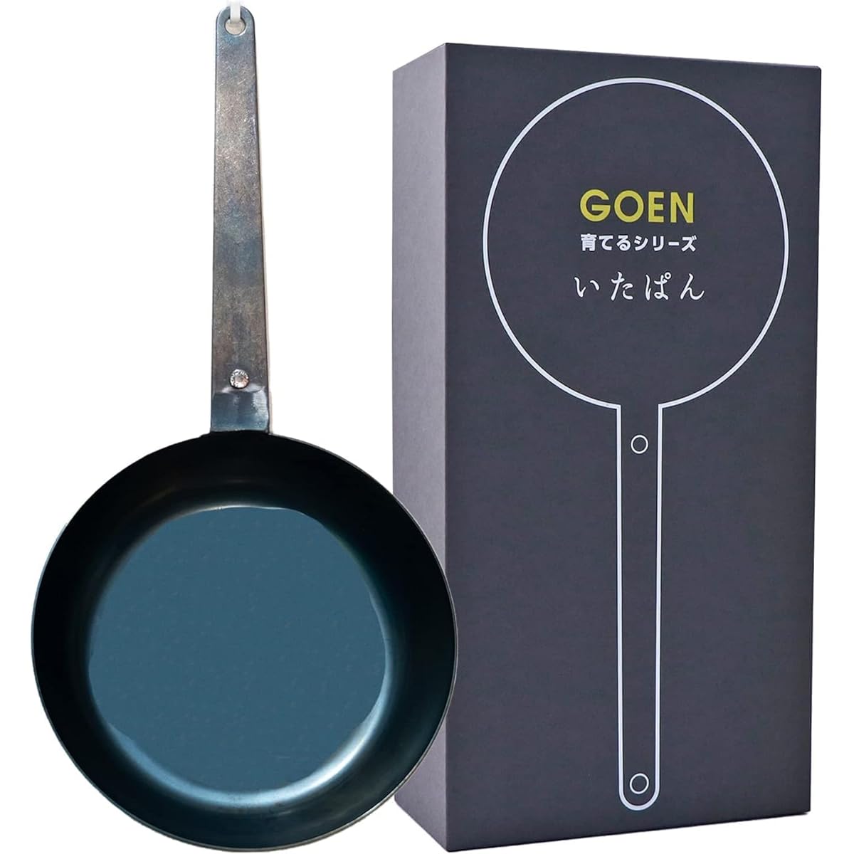 GOEN Frying Pan, Itapan, Stir-Fry Pot, 20cm, IH Compatible, Iron Pot, Made in Japan, Bonfire Frying Pan, Produced by Mitsu, a Traveling Chef