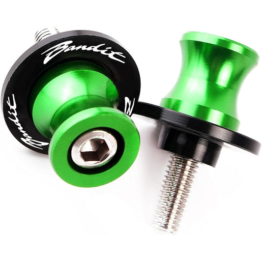 Motorcycle Swing Arm Bobbin Spool 8MM Motorcycle Stand Swing Arm Spool Slider Stand Screw For Suzuki Bandit 1250 250 400 600 600S 650 GSF650 Bandit 1200 BANDIT250 (Color : Green)