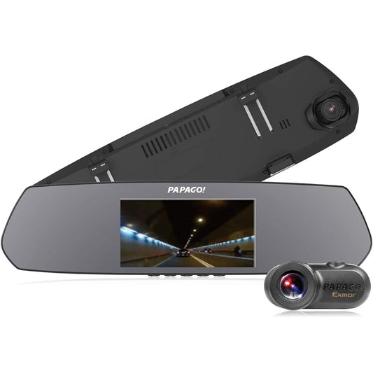 Drive recorder PAPAGO GoSafe M790S1 Recording frameless room mirror type 2 camera drive recorder GSM790S1-32G GSM790S1-32G with front and rear full HD high image quality to prevent distracted driving