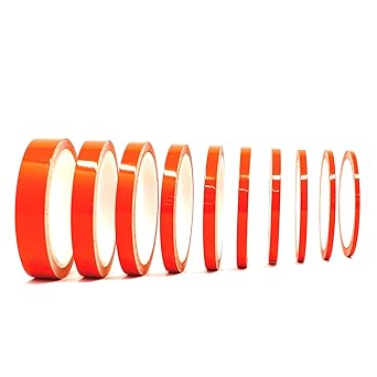 FINEST FOLIA Vinyl Stripe Tape 751 Pinst Ripe Stripe Stripe Stripe Sticker 33 Foot Car Motorbike RC Car Track Bat Decal (Orange Gloss, 1.2 inch)