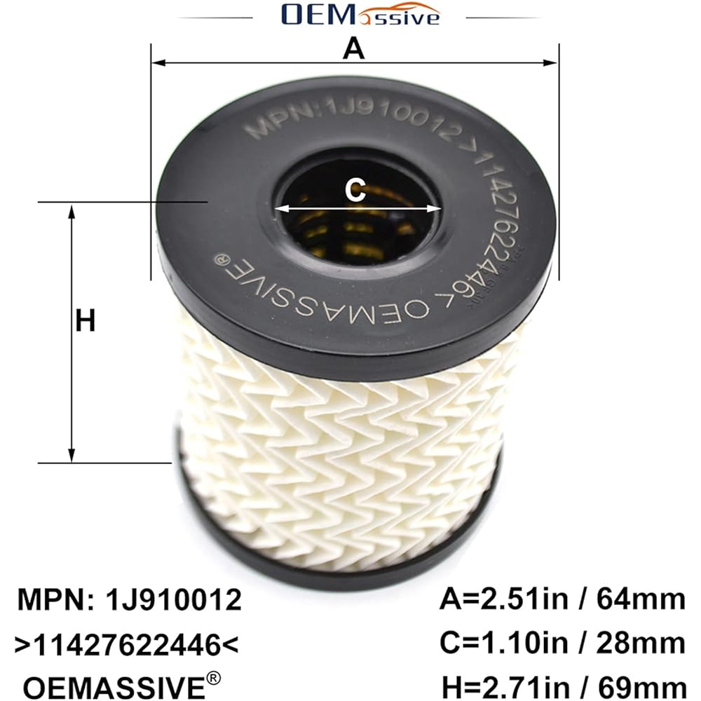 OEMASSIVE Oil Filter 3 BMW Mini Cooper Countryman Paceman 1.6L 1598CC Engine 11427622446