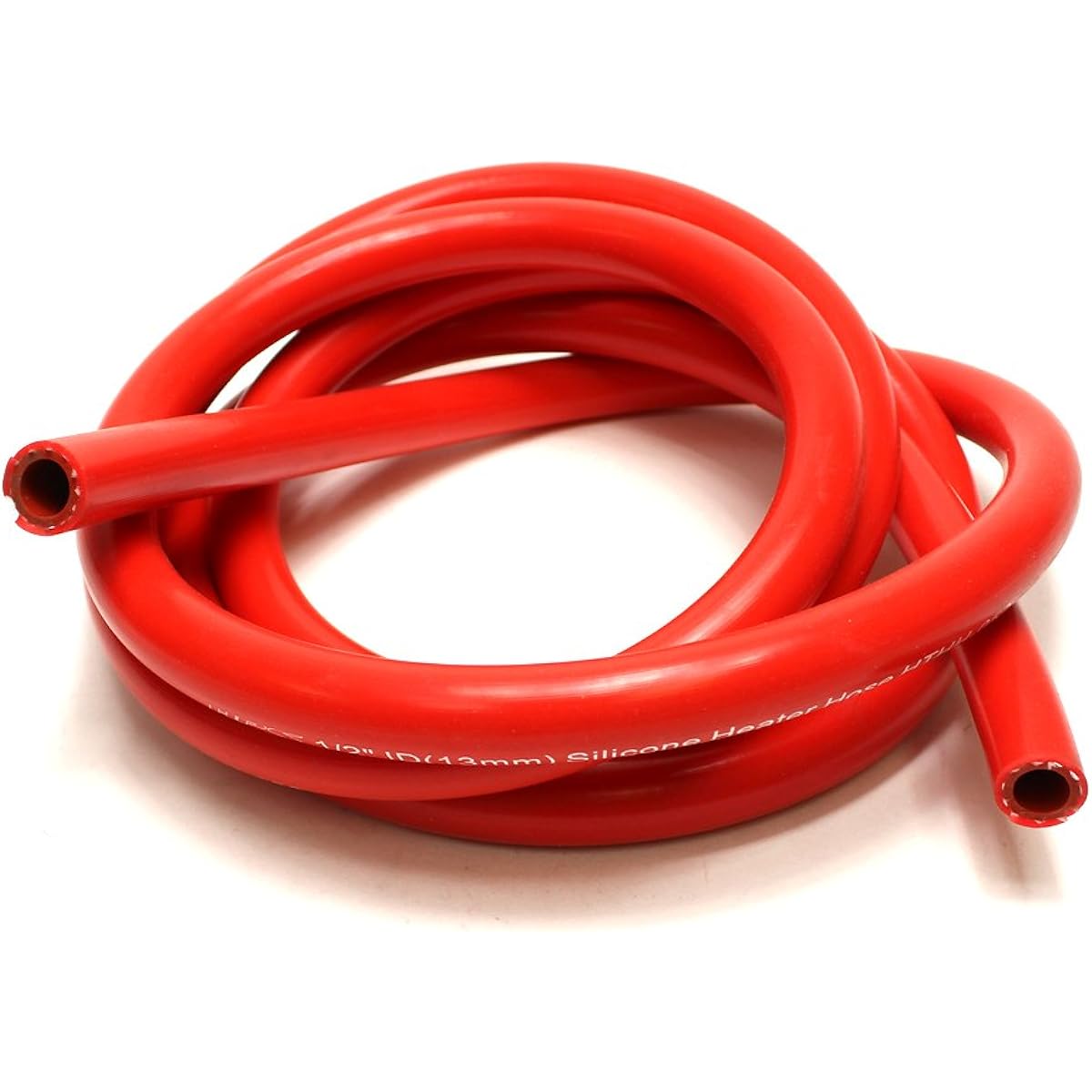 HPS PERFORMANCE HTHHH-038-REDX10 3/8 inch ID Red high temperature reinforced silicon heater hose 10 Fetroll maximum operating pressure 80psi, maximum temperature rating: 350F bending radius: 1-1/2 inch