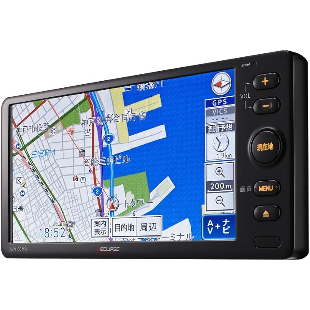 DENSO TEN ECLIPSE Car Navigation AVN138MW 7 Type Wide One Seg CD CD-R/RW USB iPhone/iPod Compatible For Toyota/Daihatsu Vehicles Only Conversion Code Included AVN Lite Series