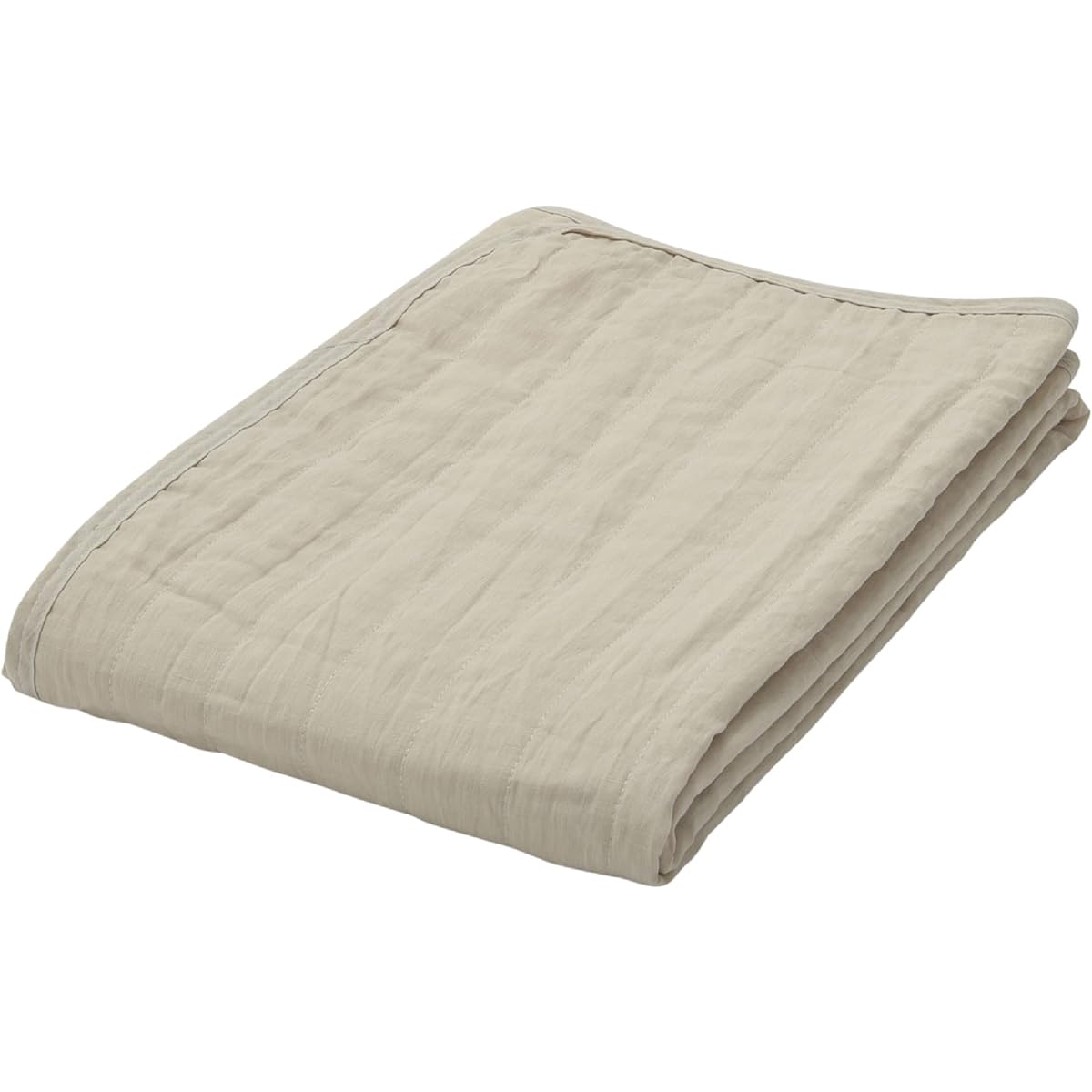 Nishikawa Hemp Bed Pad, Single, Washable, Hemp, Smooth, Refreshing, Cool, Doesn't Slip, Comes with High Performance Rubber, Beige CM03081014