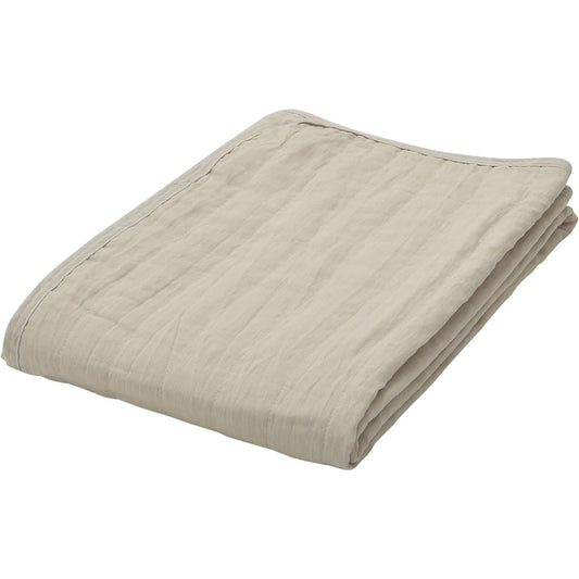Nishikawa Hemp Bed Pad, Single, Washable, Hemp, Smooth, Refreshing, Cool, Doesn't Slip, Comes with High Performance Rubber, Beige CM03081014