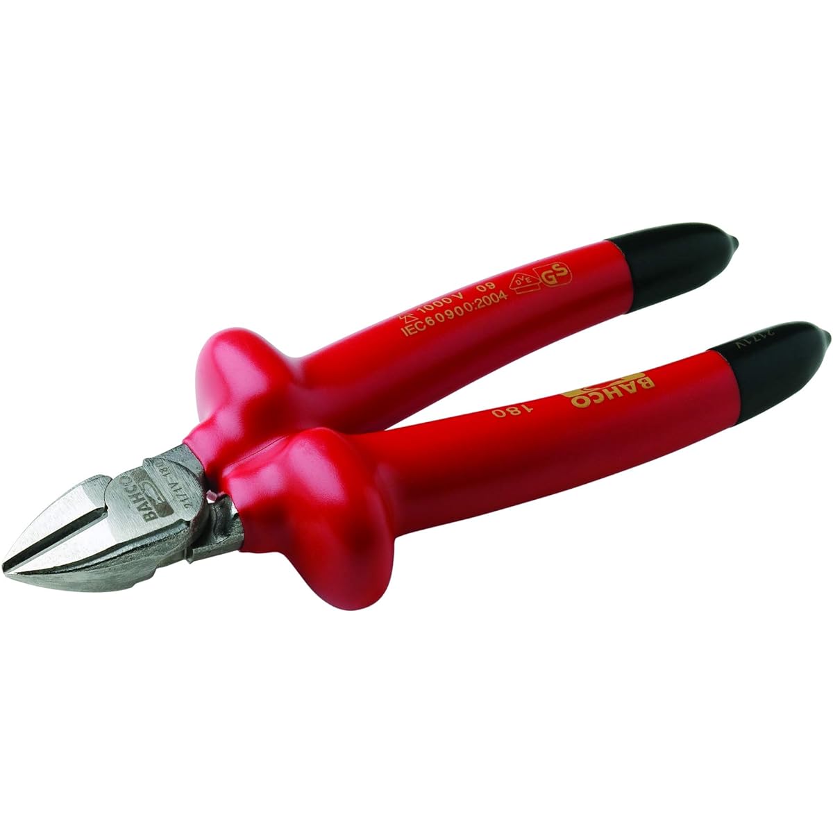 BAHCO Side Cutting Plier with Insulated Handles 1000V Powerful Nipper for Both Soft and Hard Wires 2171V-160