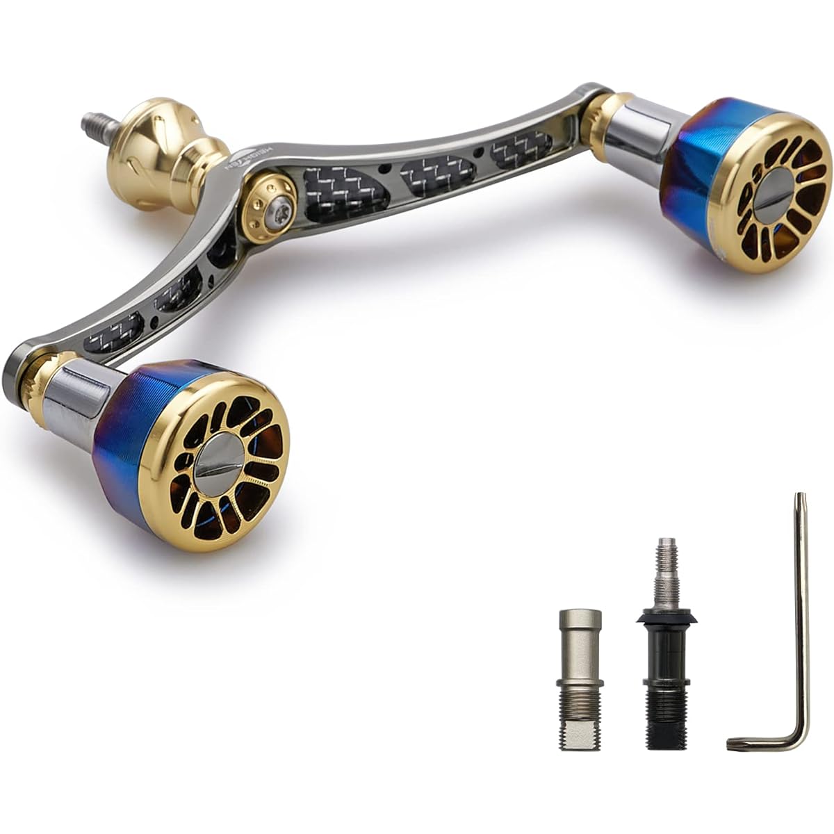 HEIGHTEN 110mm Reel Handle (Carbon & Aluminum Combined Handle) Shimano DAIWA Universal Spinning Reel Arch Engine