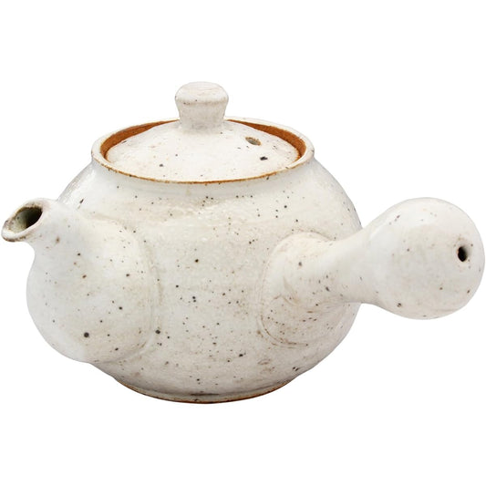 Mino Ware "Shigeyasu Ohno" Teapot Pot Capacity Approximately 460ml Iron Powdered White (Comes with Presentation Box) Made in Japan 134-0033
