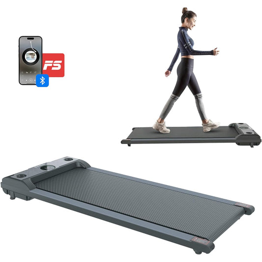 Twinbasto Running Machine, Room Runner, Home Use, Under the Desk [Equipped with Bluetooth, Exercise Control via App] Walking Machine, 1-6km/h, Compact, Electric Running Machine, Quiet, Home Gym, Japanese Instruction Manual Included, Diet Equipment, Full-