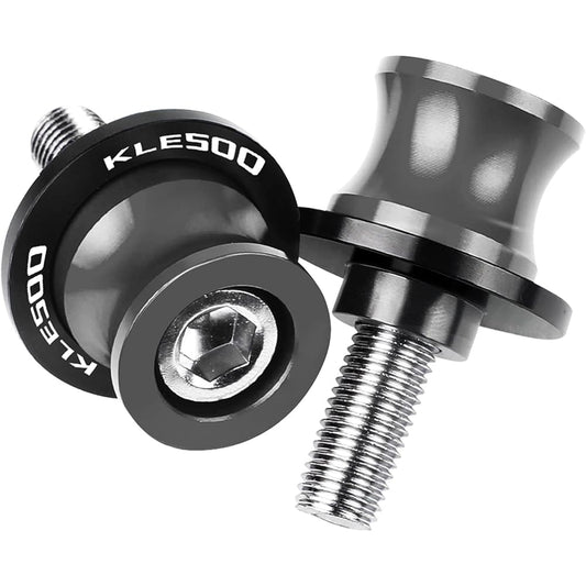 Swing Arm Spool Stand Screw Slider 10MM Motorcycle Swing Arm Spool Rear Stand Screw Slider For KA-WA-SA-KI KLE500 KLE 500 1991-2007 2006 2005 2004 2003 2002 2001 (Color: Gray)