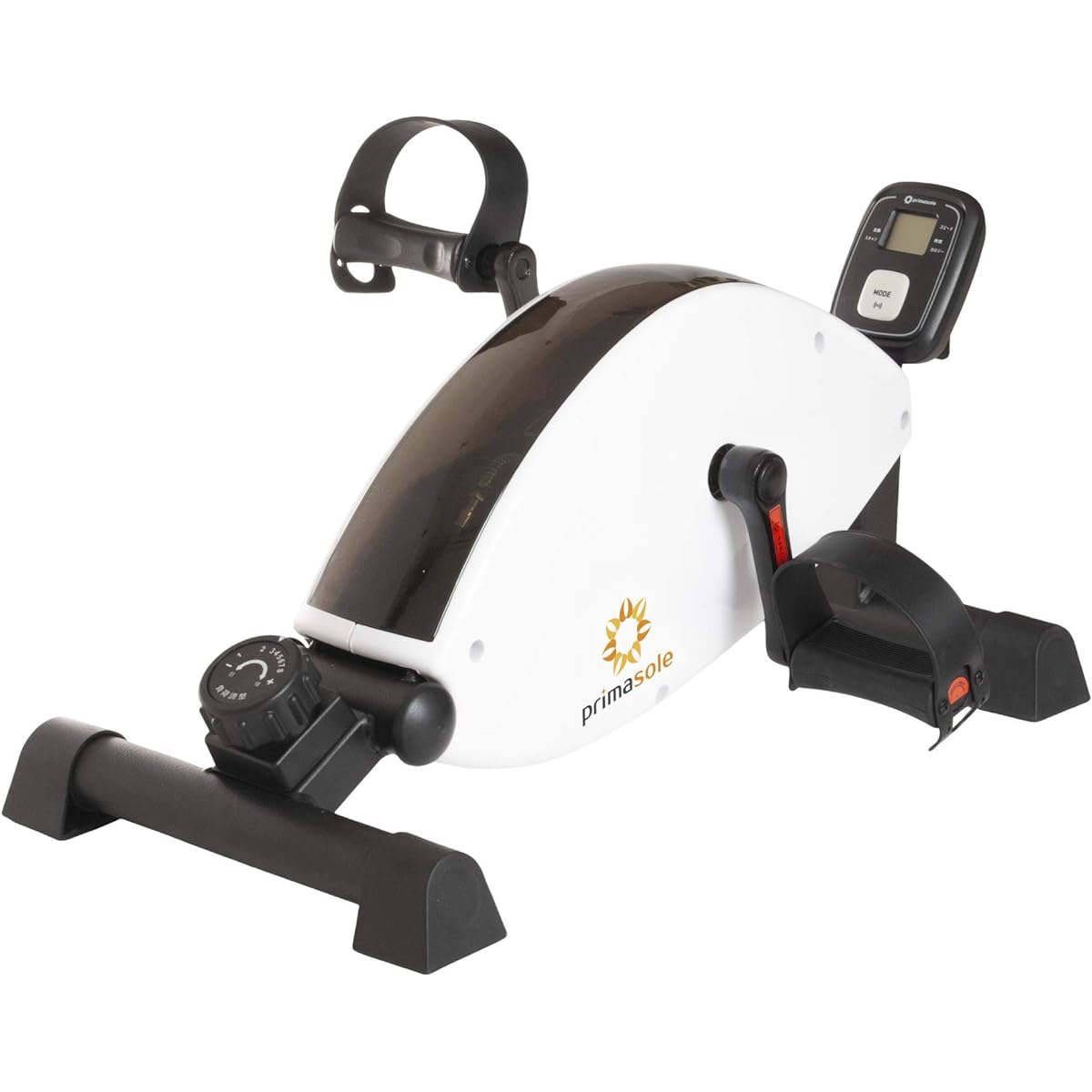 Primasole Fitness Bike Mini Small Quiet Aero Legs Only Spin Bike Magnetic Bike Diet White/Orange