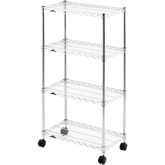 Doshisha Luminous Regular Rack Steel Rack Storage Shelf Width 60 4 Tier Rust Resistant Rust Resistant Commercial Use Load Capacity 250kg (per shelf board) Comes with casters Abundant Custom Parts Pole Diameter 25mm Width 61 x Depth 36 x Height 126cm NLF6