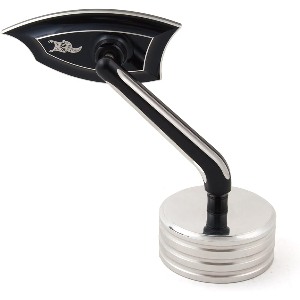 Ken's factory Rapid Series Mirror Vanquish Black & Machine Cut Left Bike Mirror (Rapid Series Mirror Vanquish Black & Machine Cut Left) 12-202