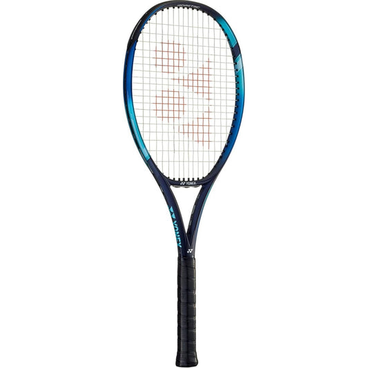 YONEX Hard Tennis Racket E Zone 100 For Intermediate and Advanced Players Frame Only Sky Blue (018) 07EZ100
