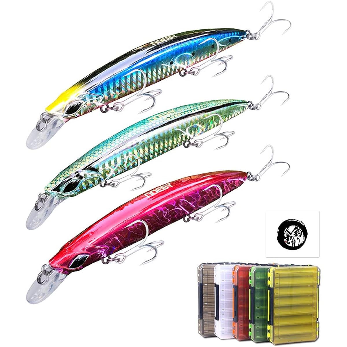 Fishing lure floating minnow surf lure with case
