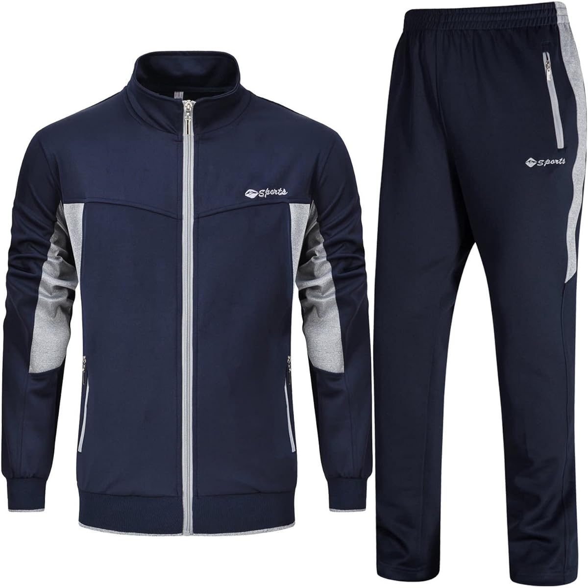 [TBMPOY] Jersey Men's Top and Bottom Sportswear Set Sweatshirts Running Wear Sweat Absorbent Quick Drying Activewear Jogging Wear Walking Climbing Wear Walking Hiking Top and Bottom Set