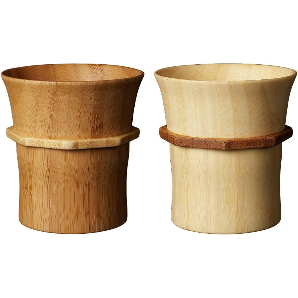 RIVERET Tumbler S 150ml Pair Set Bamboo Dishwasher Safe White/Brown RV-104SWSB