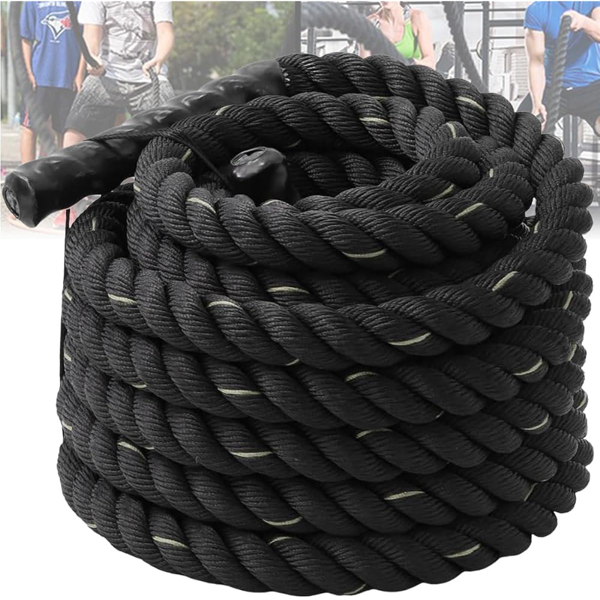 iimono117 Battle Rope Training Rope Gym Rope Swing Rope Made of Nylon Durable Easy to Grip Muscle Training Core Fitness Training Aerobic Exercise Crossfit Exercise Unisex Sports Equipment