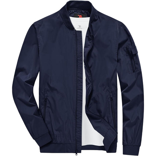 [Gopune] Men's Windbreaker, Light Jacket, Thin Jumper, Windproof Bomber Jacket, Casual Training Wear, Sportswear, Hiking, Fishing, Water Repellent, Work Wear, Spring/Autumn Clothes