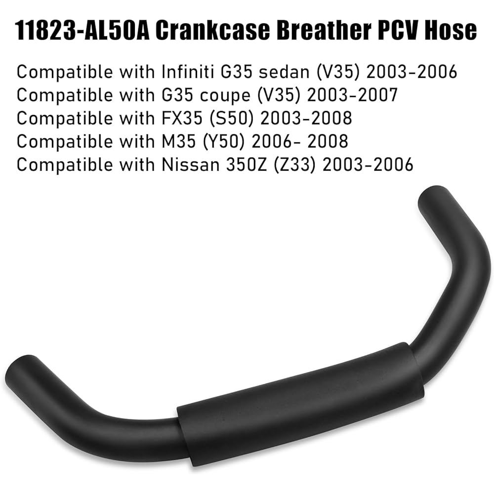 Jaronx 11823-AL50A Crankcase Brier PCV Hose Nissan 350Z 2003-2006 Infinity G35 M35 FX35 Engine Crank Case Brier PCV Air Hose