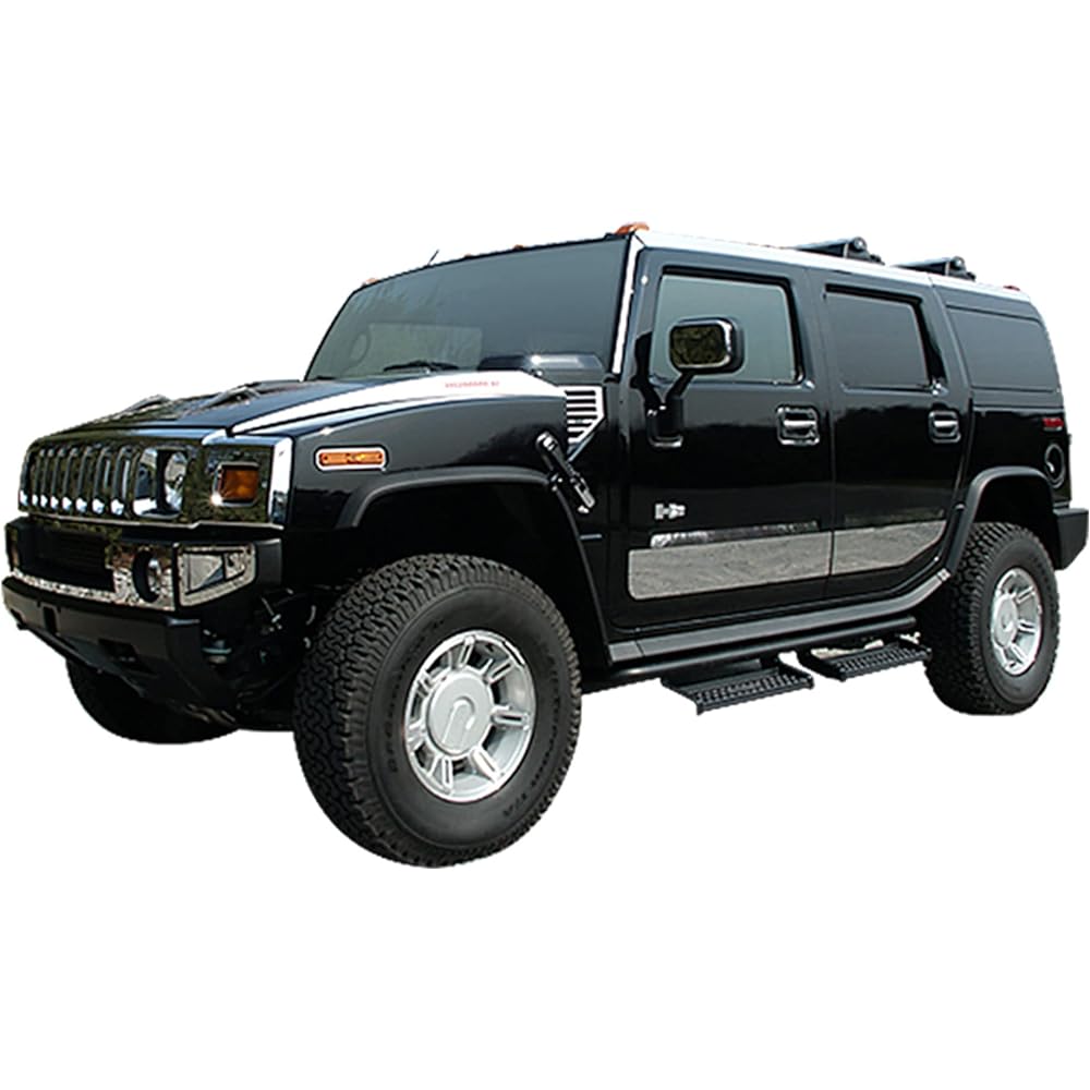 QAA 2003-2009 HUMMER H2 4 Piece Stainless steel body Molding Insert Kit