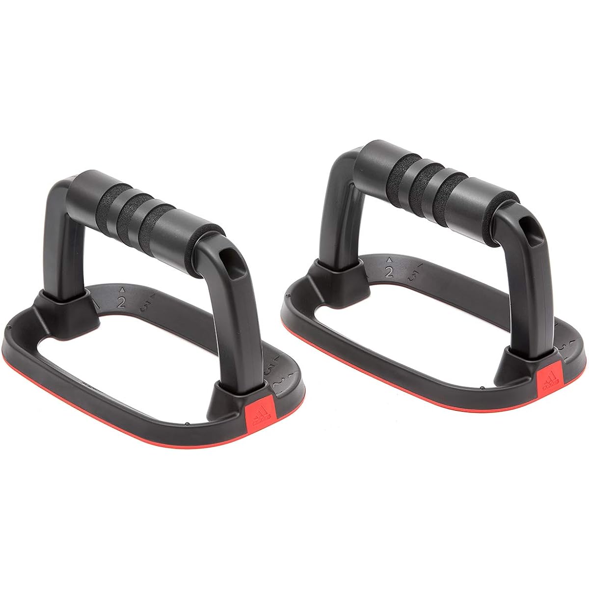 adidas Performance Push Up Bar Vertical Design with Number Display Durable Compact Storage Set of 2 ADAC-12232