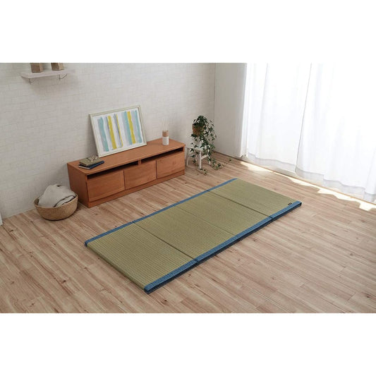 Ikehiko Igusa Clear Mat, Relaxation, Nap, Convenient Storage, Antibacterial, Deodorizing, Deodorizing, Simple, Uses Kobayashi Pharmaceutical Cobaguard, Approx. 80 x 180cm, Blue #7559179