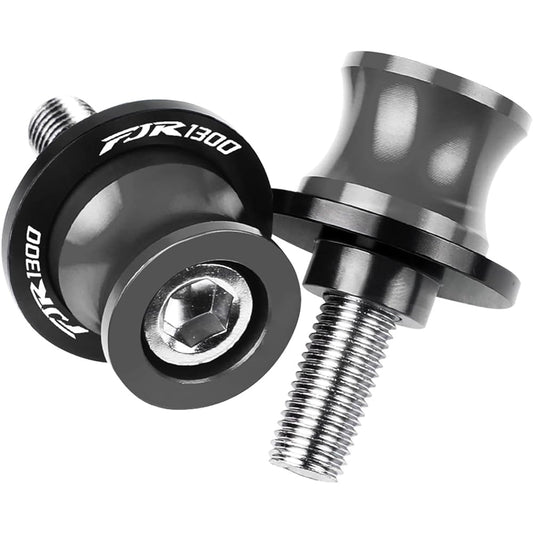 Motorcycle Swing Arm Bobbin Spool Motorcycle 6MM Swing Arm Spool Slider Stand Screw For Yamaha FJR1300 FJR1300 2008 2009 2010 2011 2012 2013 2014 2015 2016 2017 (Color: Gray)