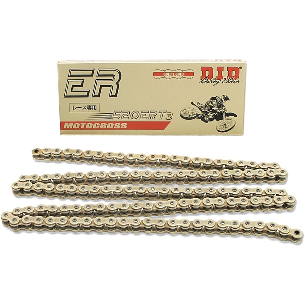 D.I.D Motorcycle Chain with Clip Joint 520ERT3-108RB G&G (Gold) SDH Pin Processing for Two Wheels Motorcycle 906357