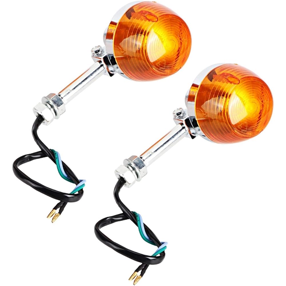 Turn Signal Light ABS 2 Pieces 12V Turn Signal Light 8mm Honda C70 CT70 CT90 XL100 CB350 CM400 CB450 CB750