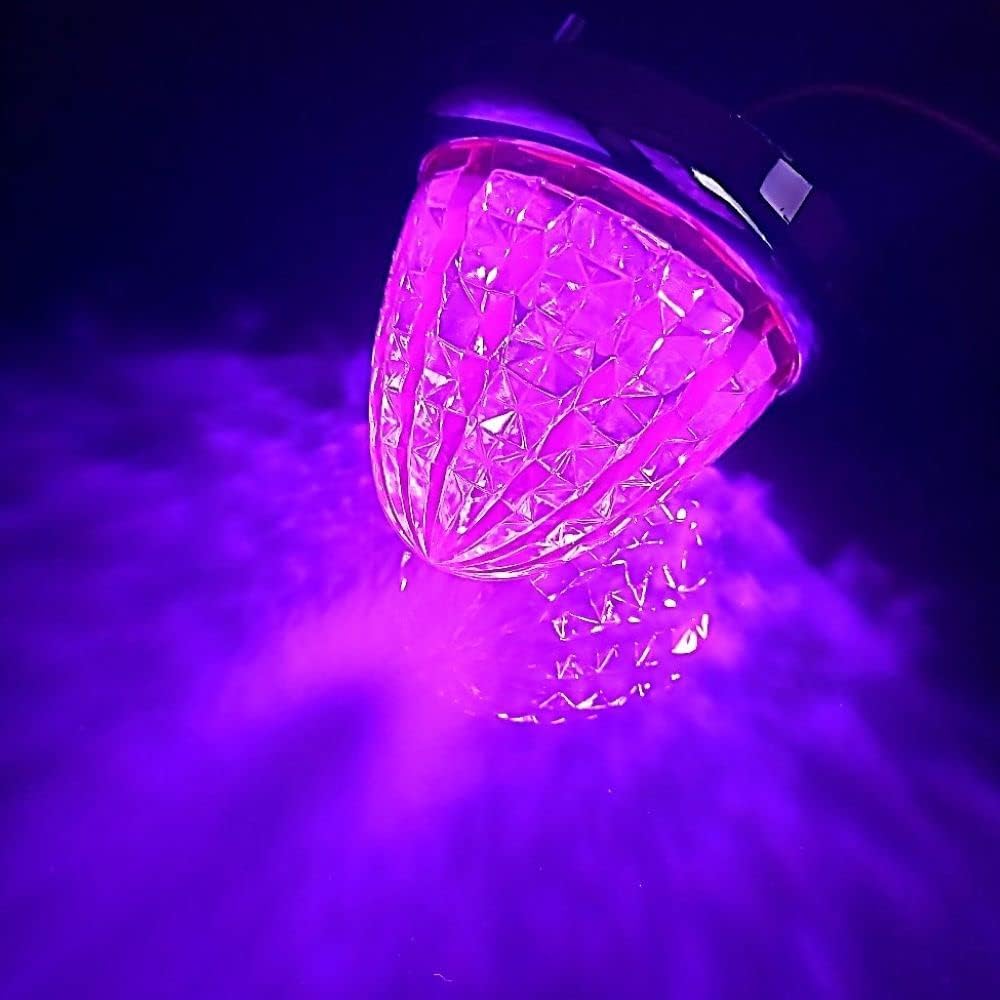 Customize 24V Truck LED Marker Lamp Side Marker 8-sided Crystal Cut Specification 16LED Plated Ring General Purpose Set of 6 Blue/Yellow/Red/White Various Colors (Purple Lens)