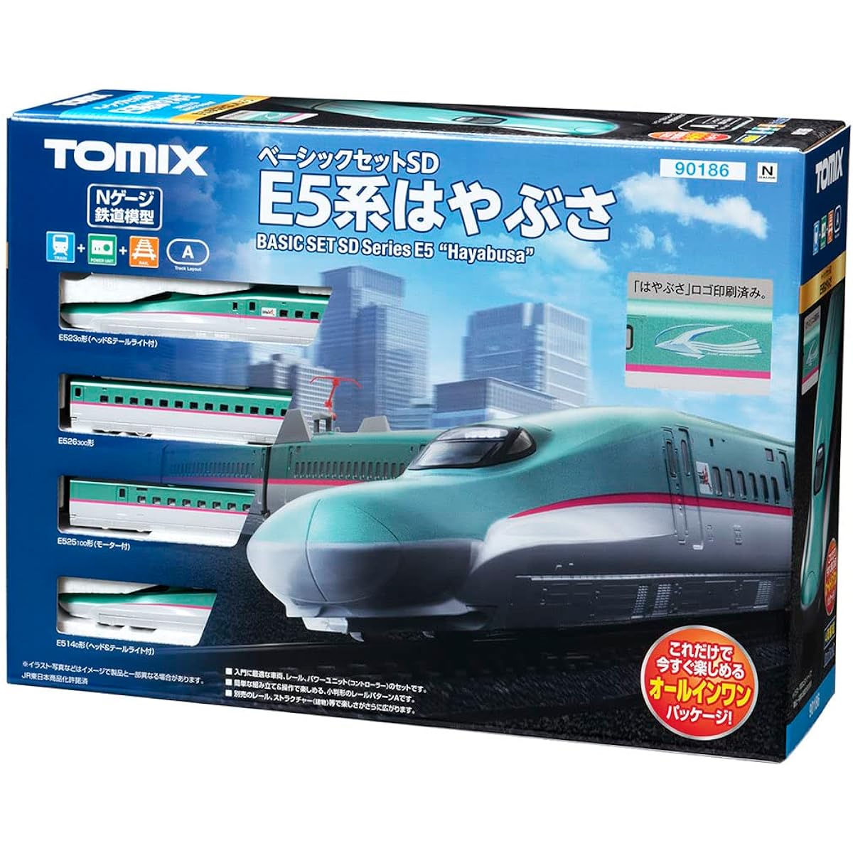 TOMYTEC TOMIX N Gauge Basic Set SD E5 Series Hayabusa 90186 Railway Model Introductory Set