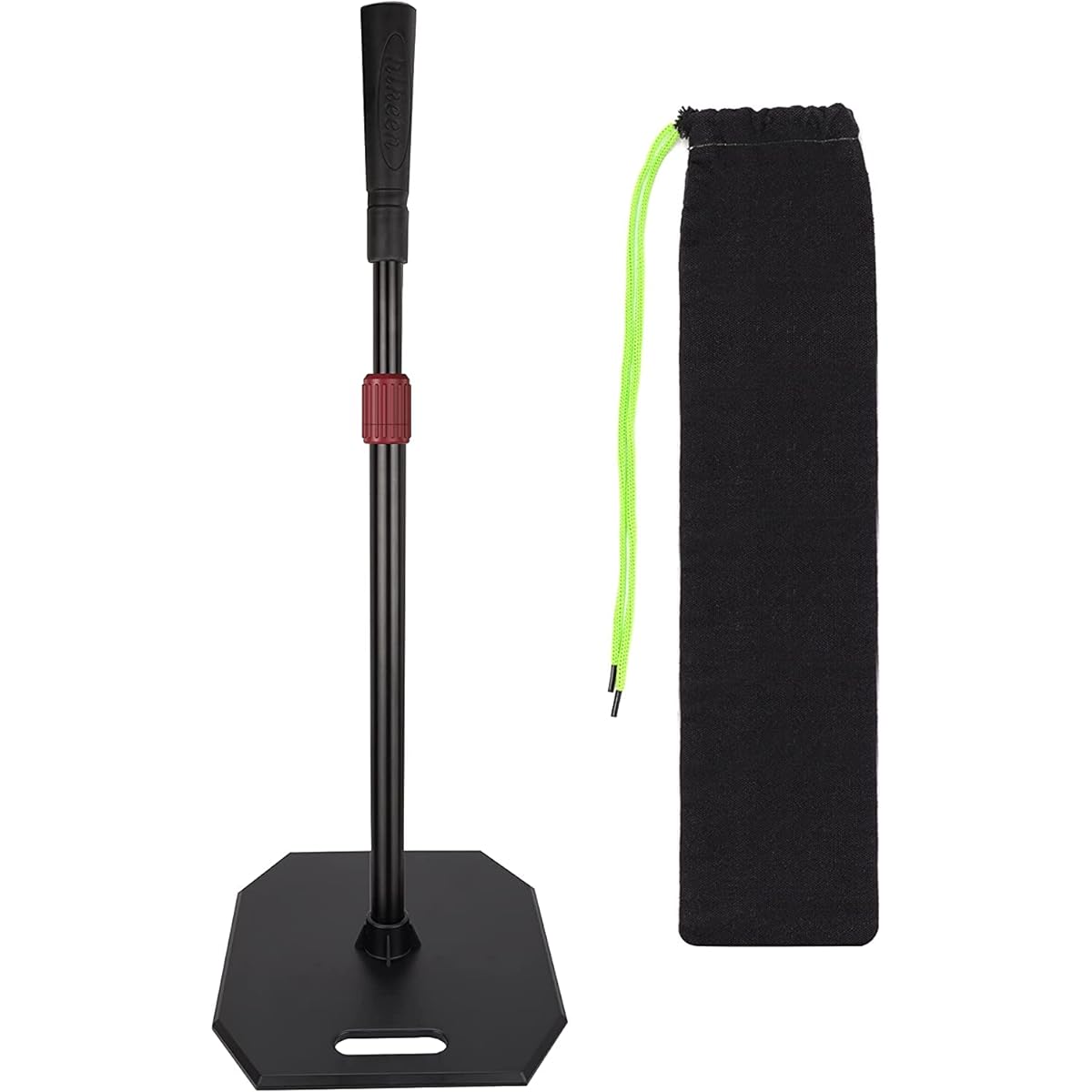 Hikeen Baseball Batting Tee Stand, Baseball Tee for Batting Practice, Baseball Practice Stand Tee, Standing Tee Stand, Tee, For Hardball and Softball, Batting Training, Storage Bag Included