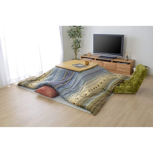 Ikehiko Kotatsu Futon Cover Large Rectangular Ladi Approx. 215 x 295cm Green Washable #5190859