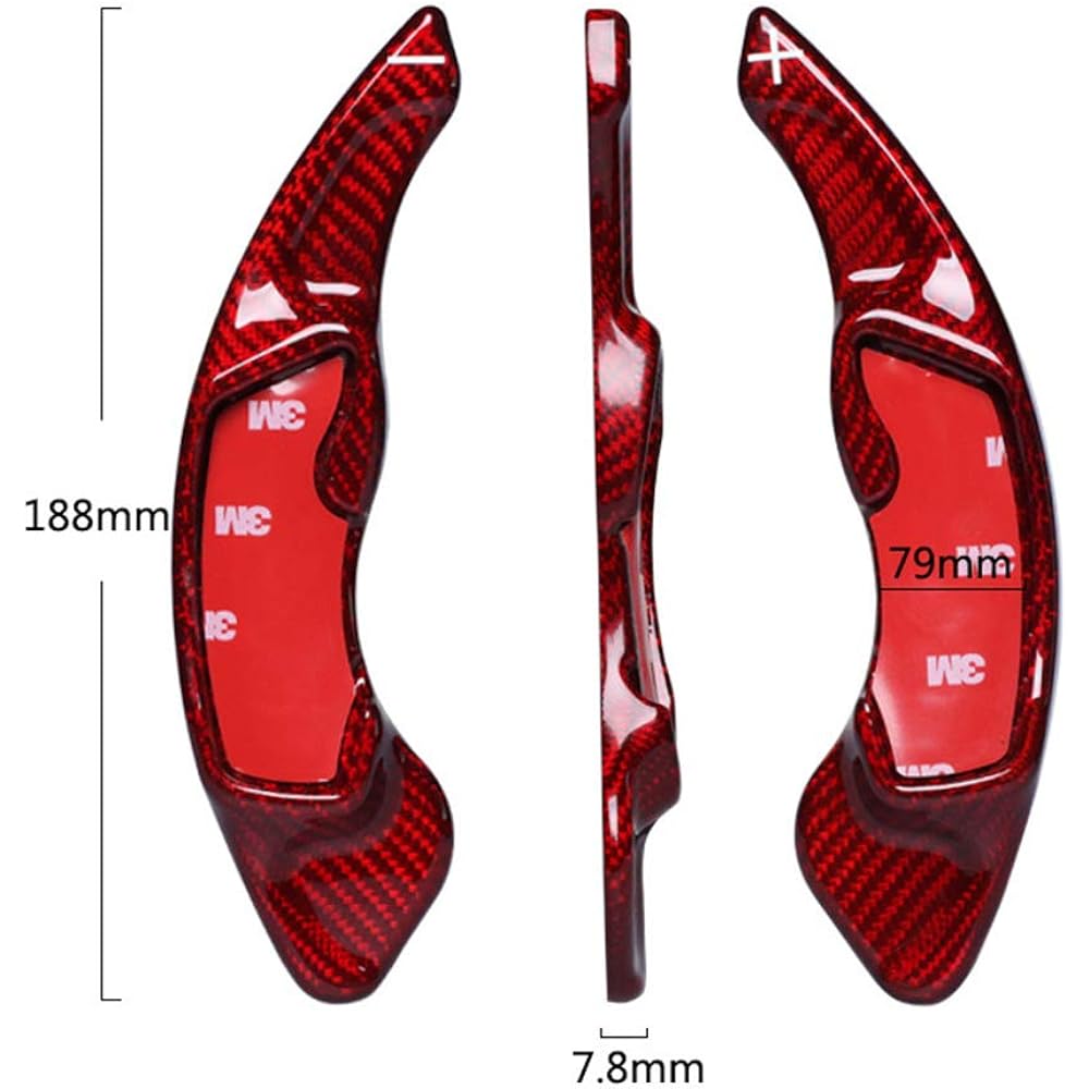 Subaru Paddle Shift Cover Shift Paddle Extension Real Carbon Paddle Shift Cover Paddle Shift Extension Legacy WRX Revogue Impreza Forester XV BRZ 86 ZN6 BRZ ZC6 (Red)