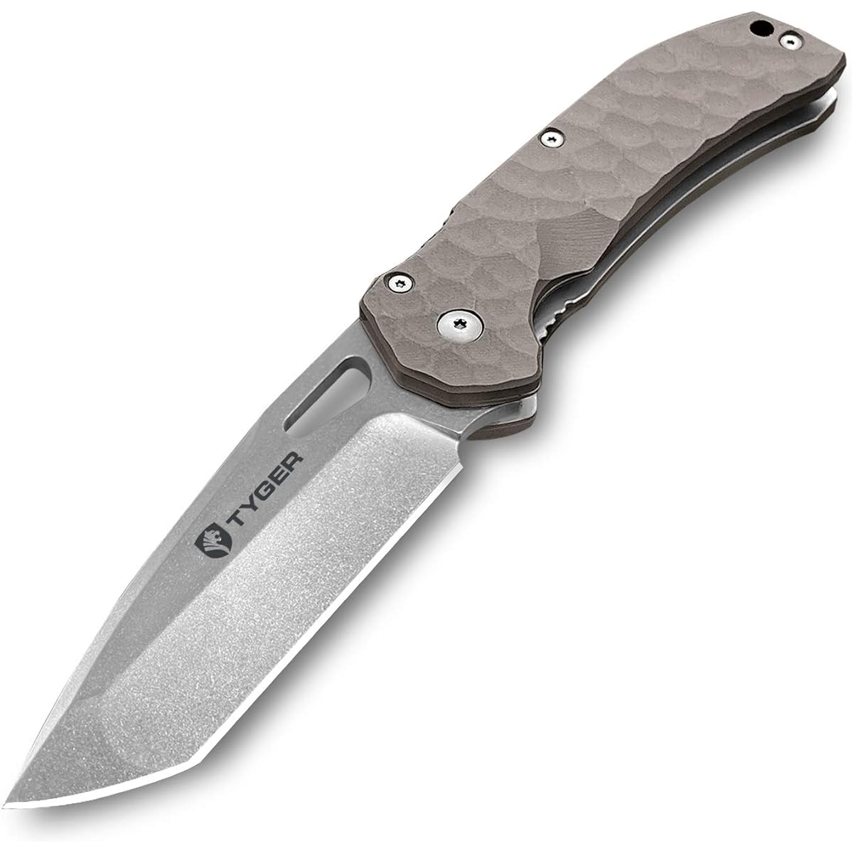 [Domestic genuine product] Tyger (Tiger) Japanese instruction manual included K4 EDC folding pocket knife (SAND)