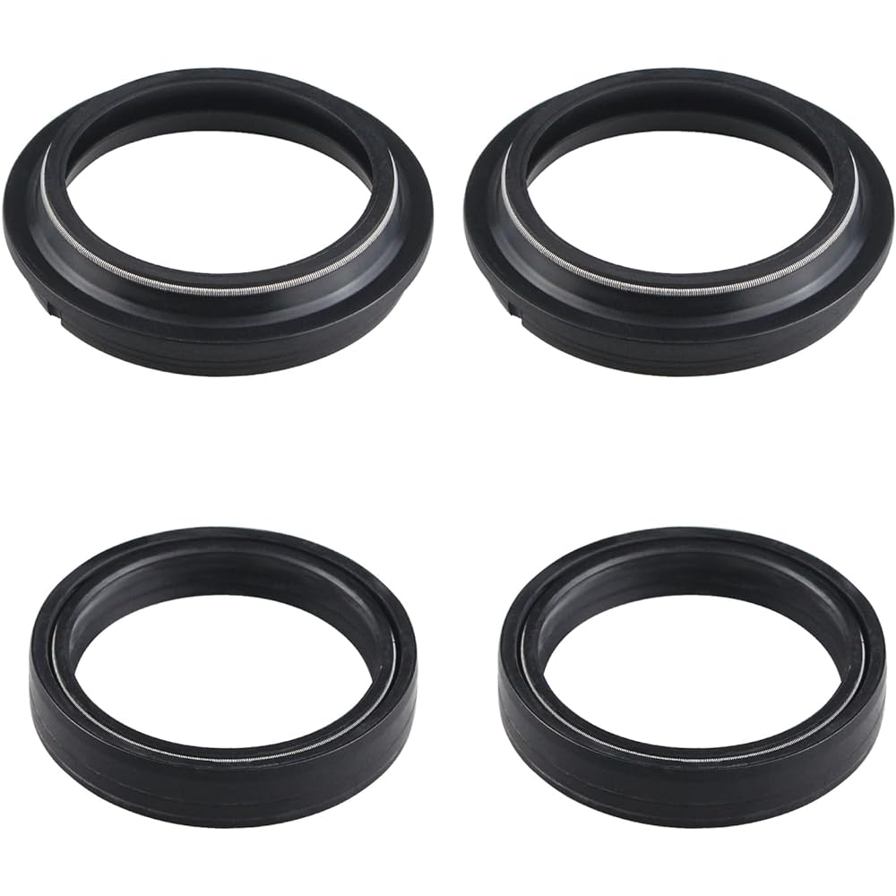 Amavoler 47x58x11 Front Fork Damper Oil Seal 47x58x14.5 Dust Cover Lip Seal Aftermarket Part Compatible with Honda CR250R KX250F CRF250X CRF250R CRF450R CRF450X NSR500 CRF450 Pit Dirt Bike