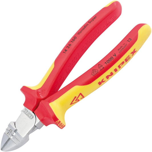 KNIPEX Insulated nipper with hole 1000V Total length 160mm 1426-160SB