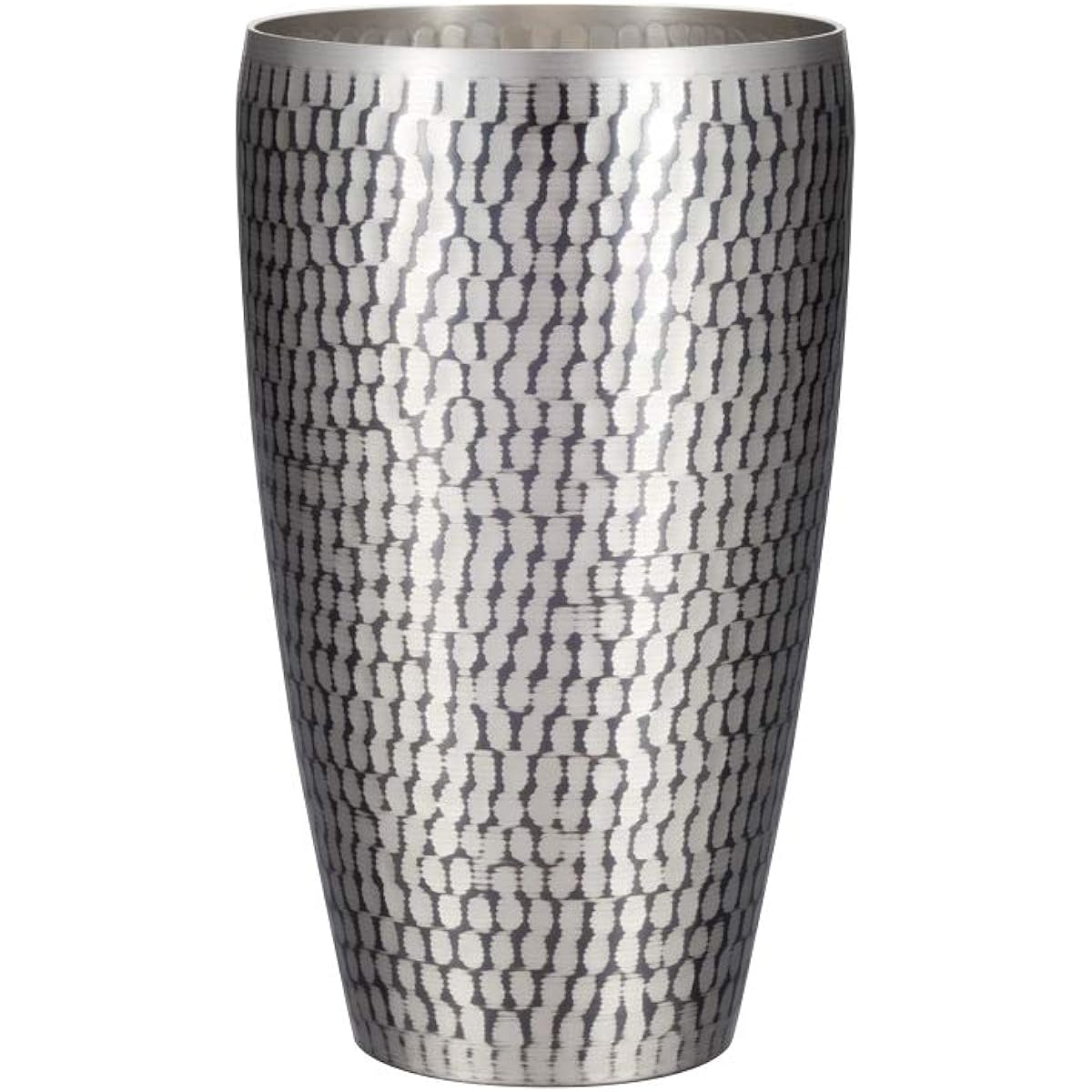 Shinko Metal Tumbler Tin Coated Finish Large 550ml Pure Copper Tin Coated Finish Hammer S Type Tumbler SI-103SN