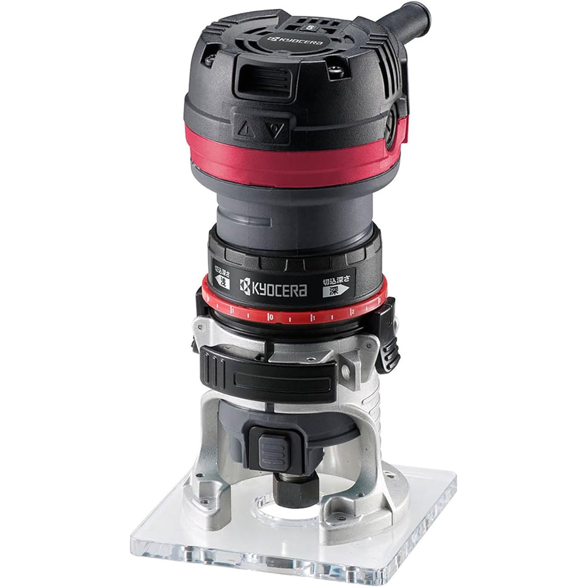 Kyocera Old Ryobi Professional Trimmer ATRE60V 628650A Black [Rotation speed does not drop even under load] Feedback circuit Mounting bit shaft diameter 6mm Screw type cutting depth fine adjustment mechanism Soft start function Aluminum die-cast base