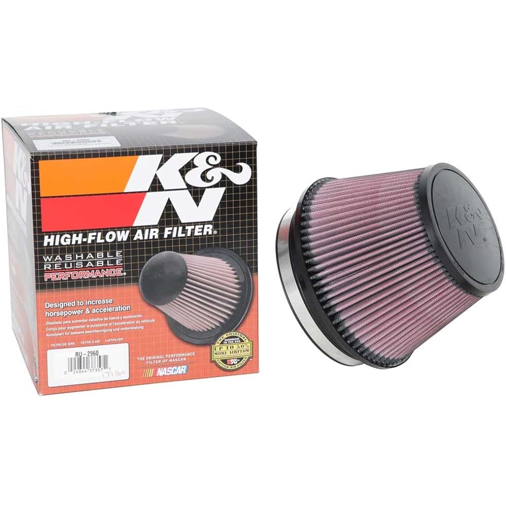 K & N RU-2960 Universal Clamp-on Air Filter 6-inch FLG, 7-1/2 inch B 5 inch T 5 inch H