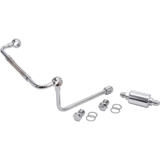 EDELBOCK 8128 Stainless steel carburetor dual feed fuel line kit
