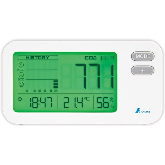 Shinwa Sokutei Digital Carbon Dioxide Concentration Meter Optical with Correction Function 78977