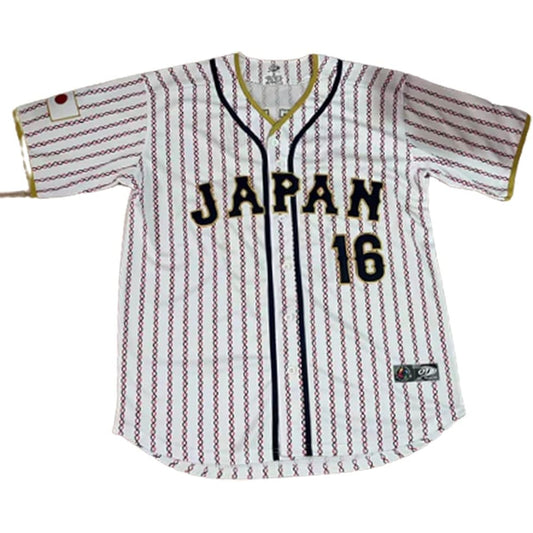 2023 Baseball WBC Goods Shohei Otani Replica Uniform Samurai Japan Baseball Unif Short Sleeve Uniform Number 16 Embroidery Cheering Uniform T-shirt Unofficial (S)