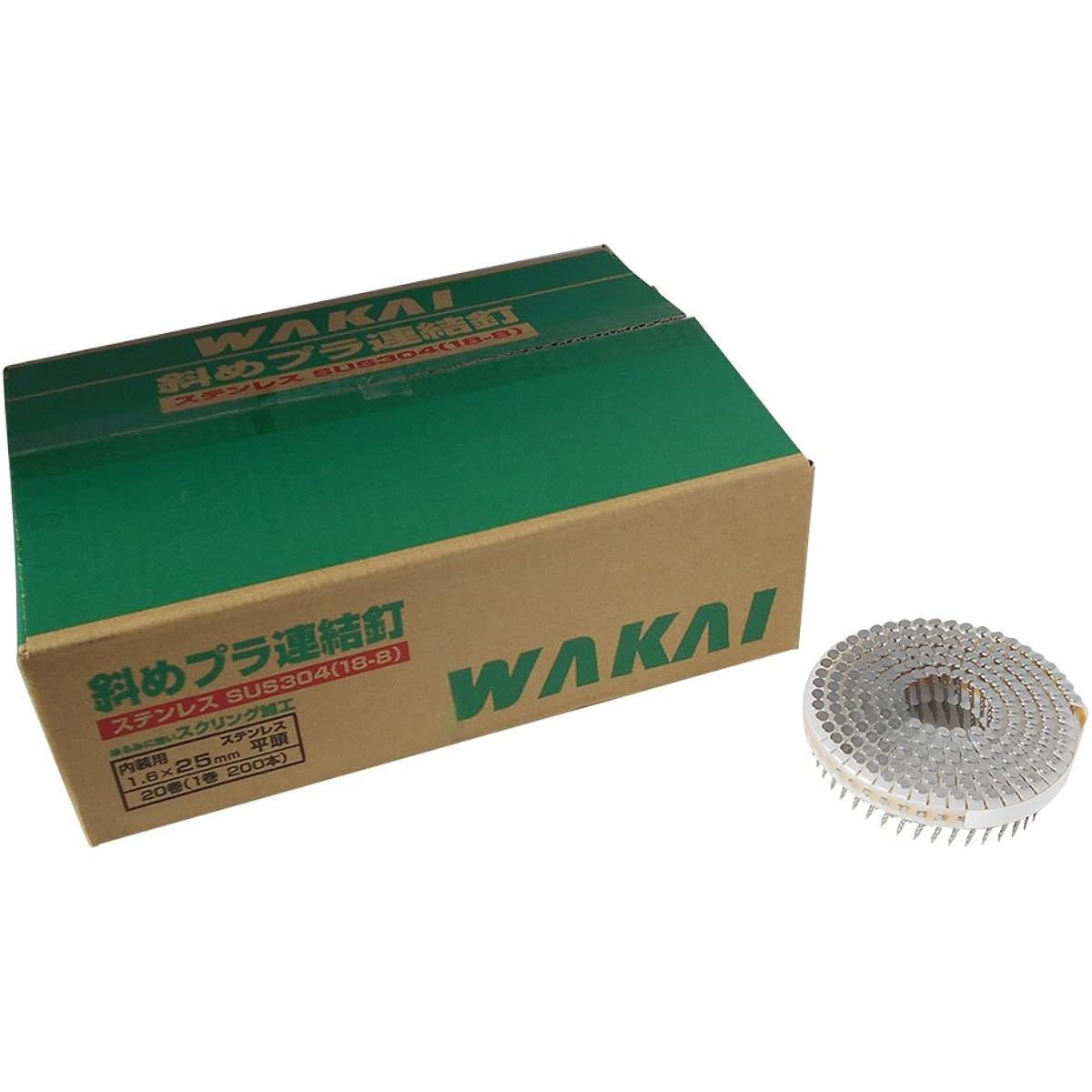 WAKAI diagonal plastic connecting nail stainless steel screw flat head 1.6X25mm W6025SH