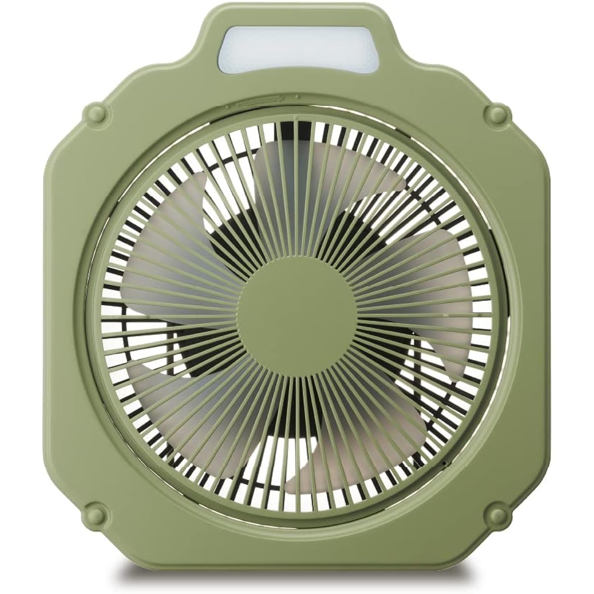 Doshisha Wind GEAR Fan Outdoor with LED light Waterproof function (IPX4) Compatible with 2 power sources (rechargeable/USB power) 20cm Olive Drab